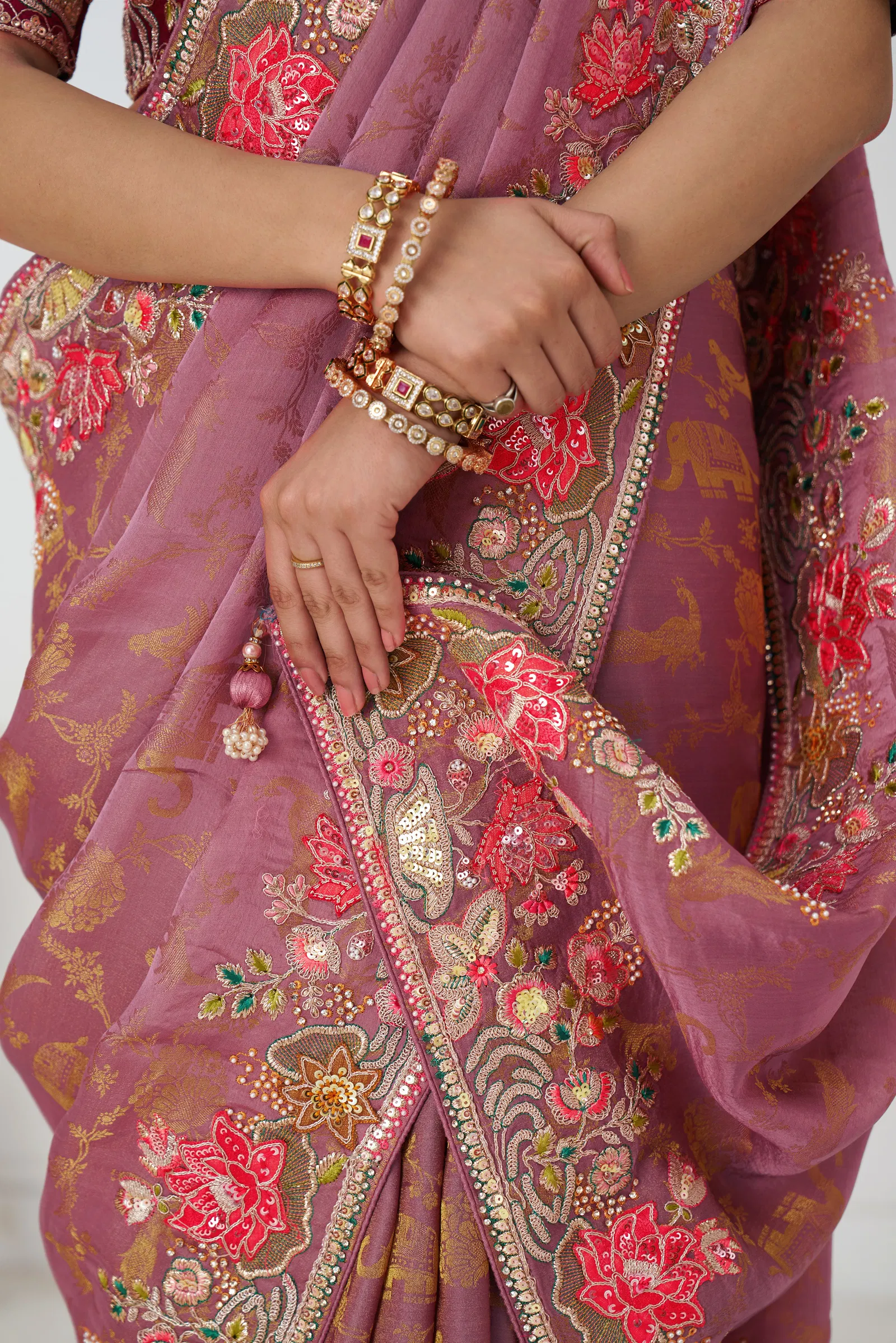 Kf 112 Pink Pure Dola Viscouse Silk Saree Wholesale Market In Surat

